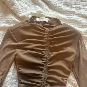 ASTR the label mesh taupe bodysuit